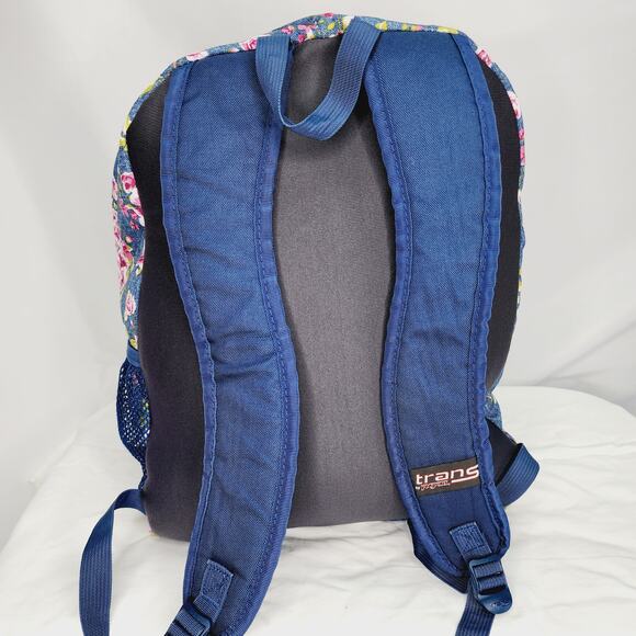Trans By Jansport  Pink Floral Rose Big Student College Backpack Lots of Pockets - Picture 5 of 15